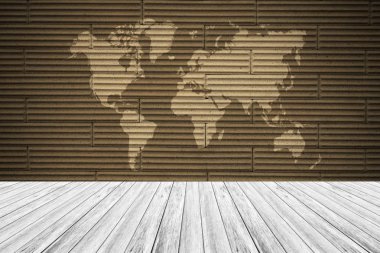 Duvar doku yüzey vintage tarzı ile ahşap Teras ve dünya m