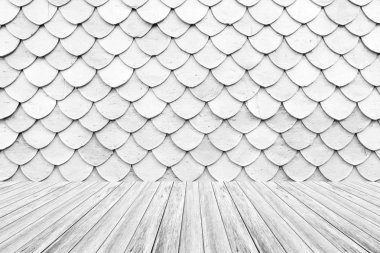 Ahşap Teras ve kiremit çatı doku