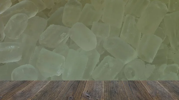 Ice texture surface with Wood terrace