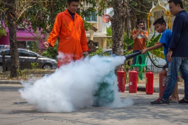 Yangın tatbikatı için hazırlık