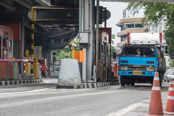 Brána pro platbu poplatku rychlostní silnice v Bangkoku ve Exat — Stock fotografie