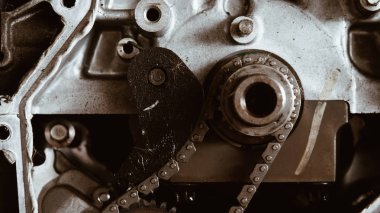 Demonte araba kirli motor ve vites Garage