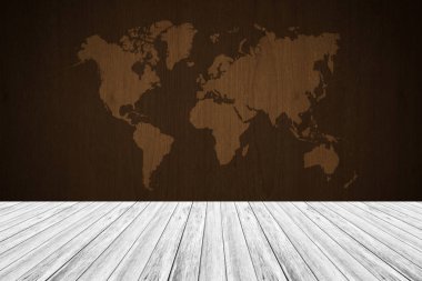 Ahşap doku yüzey vintage tarzı ile ahşap Teras ve dünya m