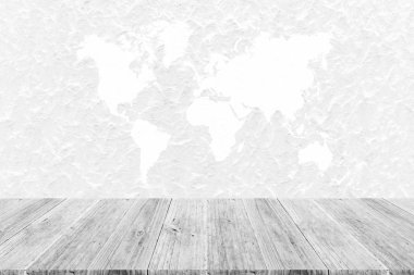 Duvar doku arka plan, beyaz renk ile ahşap terra sürecinde