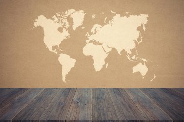 Karton kağıt dokusu, vintage tarzı ahşap ter ile sürecinde