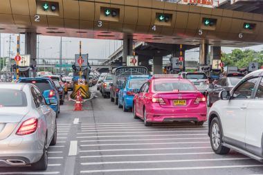 Otoyol ücreti ödemesi Exat tarafından Bangkok için kapısı