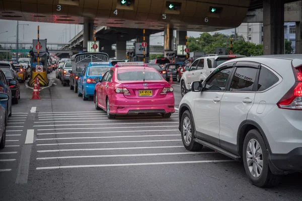 Brama do zapłaty opłaty droga ekspresowa w Bangkoku przez Exat — Zdjęcie stockowe