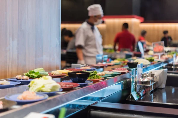 Japán élelmiszer, öv étterem, büfé és szakács — Stock Fotó