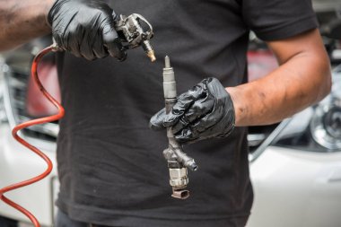 Yakıt enjeksiyon ve hava akışı araba motor Temizleme