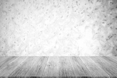 Pas metal duvar doku, beyaz renk ile ahşap terra sürecinde