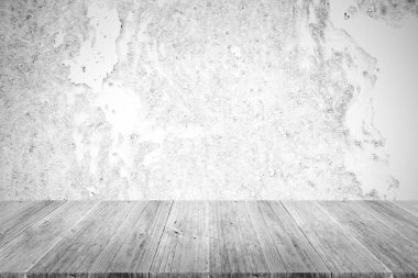 Pas metal duvar doku, beyaz renk ile ahşap terra sürecinde