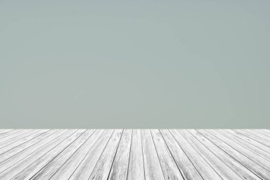 Ahşap teras ile duvar doku arka plan