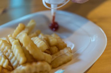 Patates kızartması veya fiş fastfood Restoran