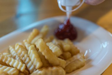Patates kızartması veya fiş fastfood Restoran