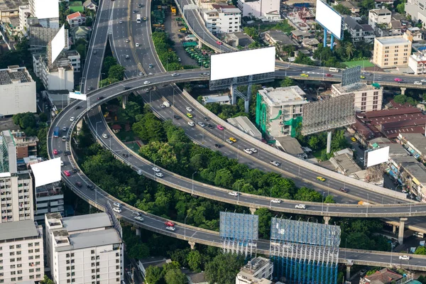 Paisaje urbano con autopista y tráfico de Bangkok —  Fotos de Stock