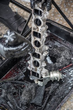 Yakıt enjeksiyon ve hava akışı araba motor Temizleme