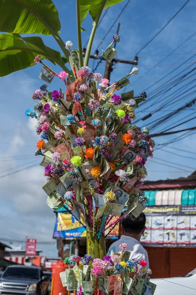 Kathin ceremonii Rozciągacz Thai (tajski Wat) — Zdjęcie stockowe