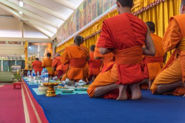 Tay keşiş Budist Dini törenle için dua