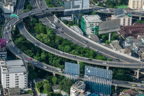 Paisaje urbano con autopista y tráfico de Bangkok —  Fotos de Stock