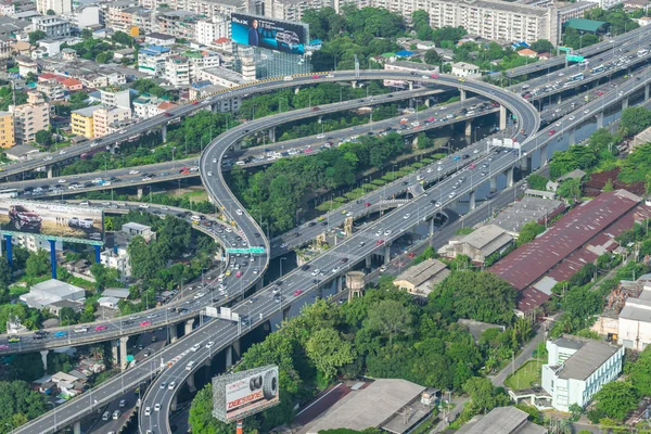 Paisaje urbano con autopista y tráfico de Bangkok —  Fotos de Stock