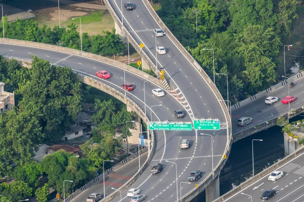 Paisaje urbano con autopista y tráfico de Bangkok —  Fotos de Stock