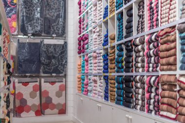 Birçok türde havlu ve süpermarkette Tekstil