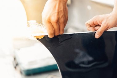 Araba fiber tampon vücut parçası araç garaj, kontrol