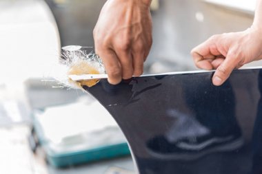Araba fiber tampon vücut parçası araç garaj, kontrol