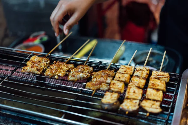 stock image Mala grilled meat with sichuan pepper at market