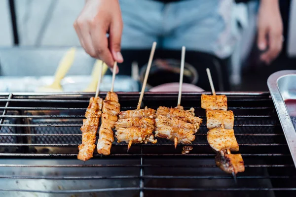 Mala carne a la parrilla con pimienta de sichuan en el mercado — Foto de Stock