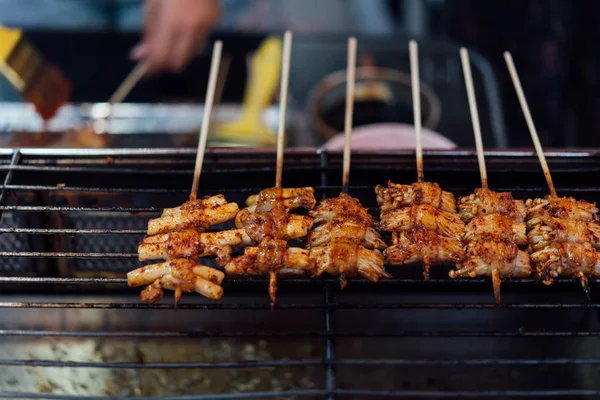 Mala carne a la parrilla con pimienta de sichuan en el mercado — Foto de Stock