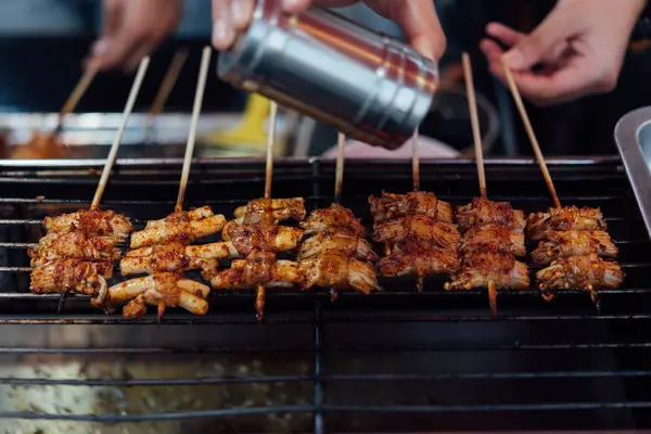 Mala ile sichuan biber piyasası et ızgara — Stok fotoğraf