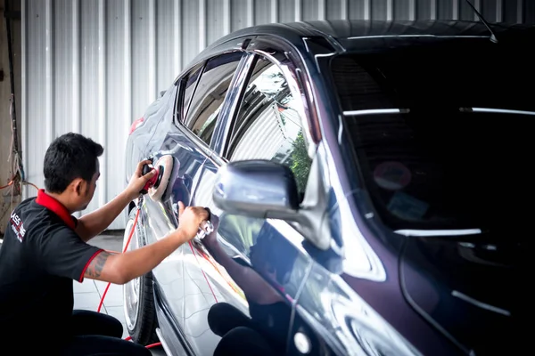 Bangkok Thailand November 2019 Unidentified Car Care Staff Cleaning Clean — Stock Photo, Image