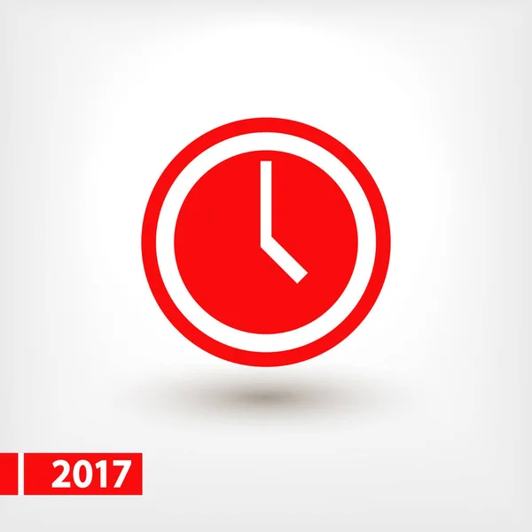 Icono del reloj, ilustración vectorial. estilo de diseño plano — Archivo Imágenes Vectoriales