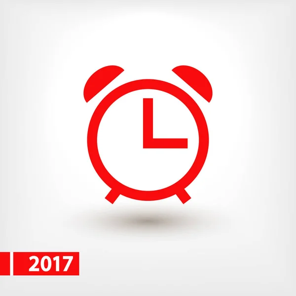 Icono del reloj despertador, ilustración vectorial. Estilo de diseño plano — Archivo Imágenes Vectoriales