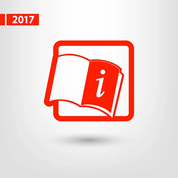 Libro abierto icono — Vector de stock