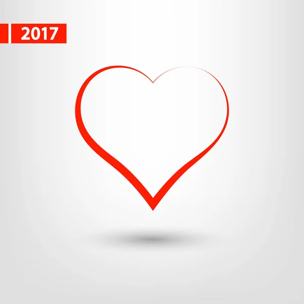 Ilustração do ícone do coração . —  Vetores de Stock