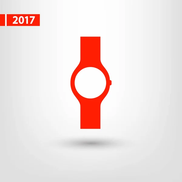 Icono del reloj de pulsera, ilustración vectorial. Estilo de diseño plano — Vector de stock