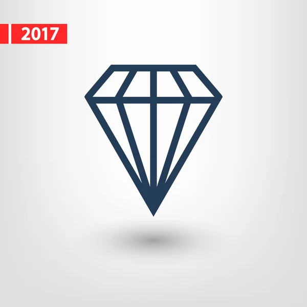 Diamond icon, vector illustration. Flat design style — Stock Vector