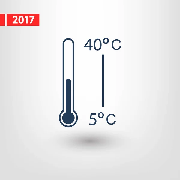 Thermometer-Symbol, Vektorabbildung. flacher Designstil — Stockvektor