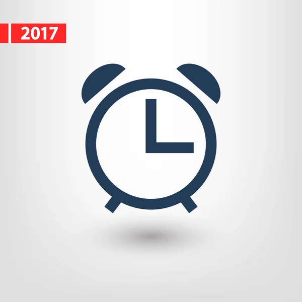 Icono del reloj despertador, ilustración vectorial. Estilo de diseño plano — Vector de stock