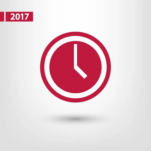 Icono del reloj, ilustración vectorial. estilo de diseño plano — Vector de stock