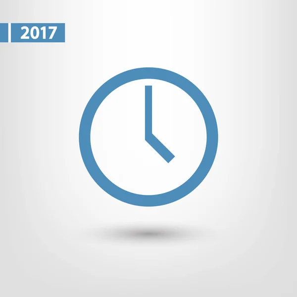 Icono del reloj, ilustración vectorial. estilo de diseño plano — Archivo Imágenes Vectoriales