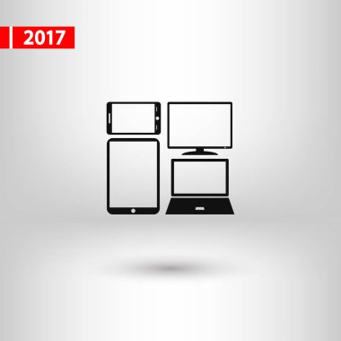 elektronik cihazlar kutsal kişilerin resmi, vektör çizim seti. düz tasarım stil