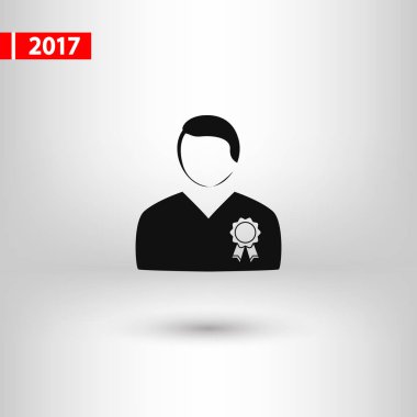 Lider simgesi, vektör illüstrasyonu. Düz tasarım biçimi