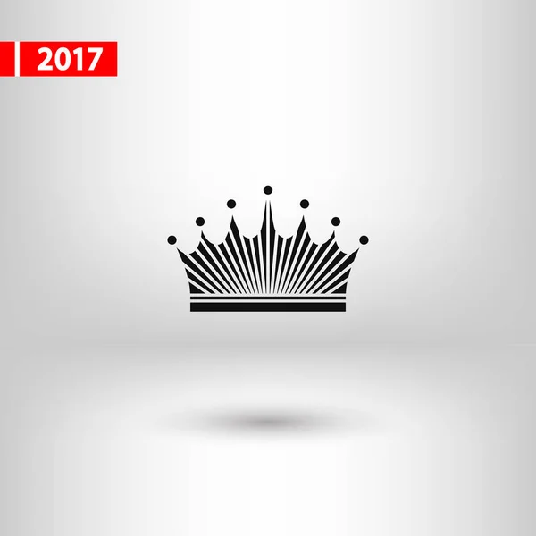 Crown  icon, vector illustration. Flat design style — Stock Vector