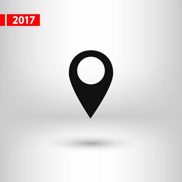 Mapa icono plano puntero, ilustración vectorial. Estilo de diseño plano — Vector de stock