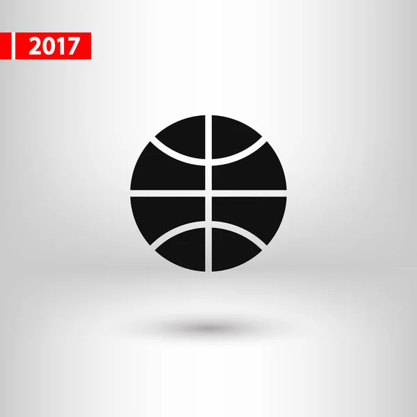 Icono del baloncesto, ilustración vectorial. Estilo de diseño plano — Archivo Imágenes Vectoriales