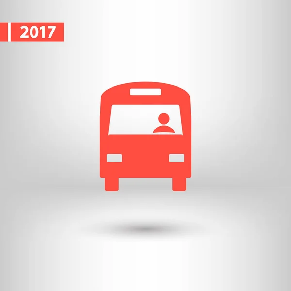 Otobüs simgesi, vektör illüstrasyonu. Düz tasarım biçimi — Stok Vektör