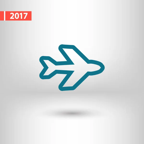 Airplane  icon,  vector illustration. Flat design style — Stock Vector